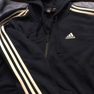 Adidas navy hooded sweatshirt great condition!